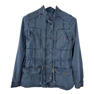 Hinge Women's Jacket Blue Light Weight Coat Military Utility Jacket‎ Size XS